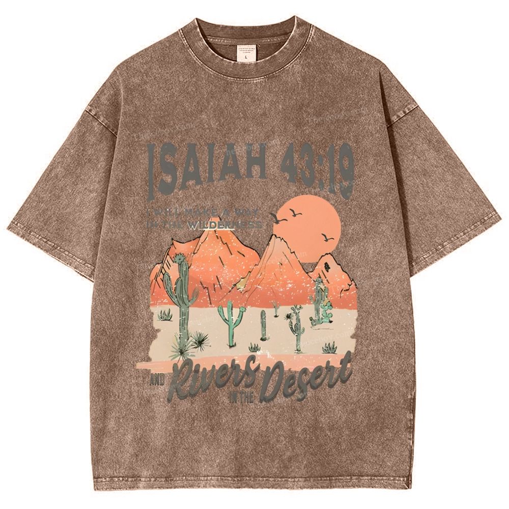 I Will Make A Way In The Wilderness Snowflake Vintage Washed T-Shirt