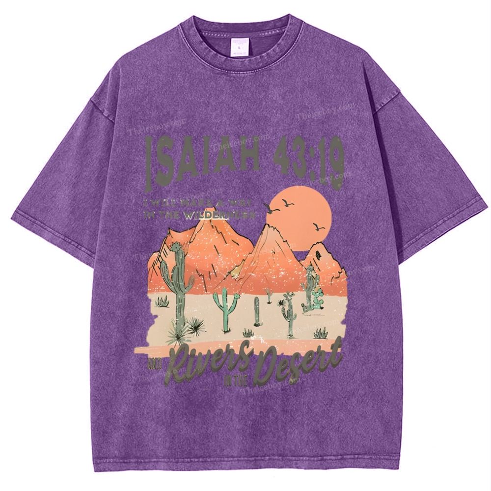 I Will Make A Way In The Wilderness Snowflake Vintage Washed T-Shirt