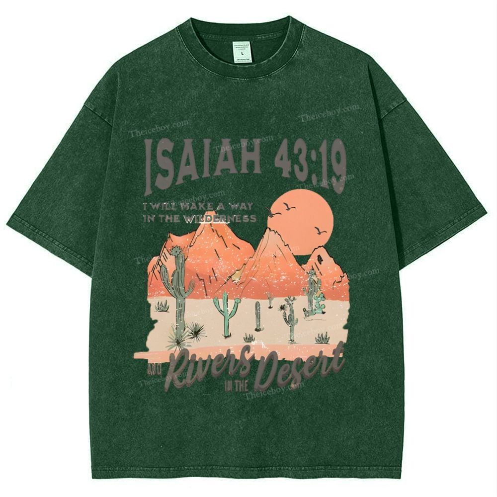 I Will Make A Way In The Wilderness Snowflake Vintage Washed T-Shirt