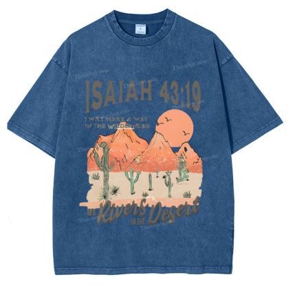 I Will Make A Way In The Wilderness Snowflake Vintage Washed T-Shirt