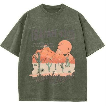 I Will Make A Way In The Wilderness Snowflake Vintage Washed T-Shirt