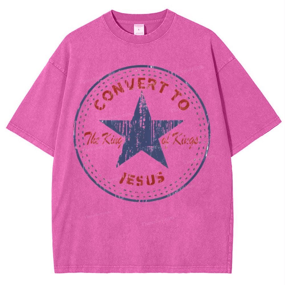 Convert To Jesus Snowflake Vintage Washed T-Shirt