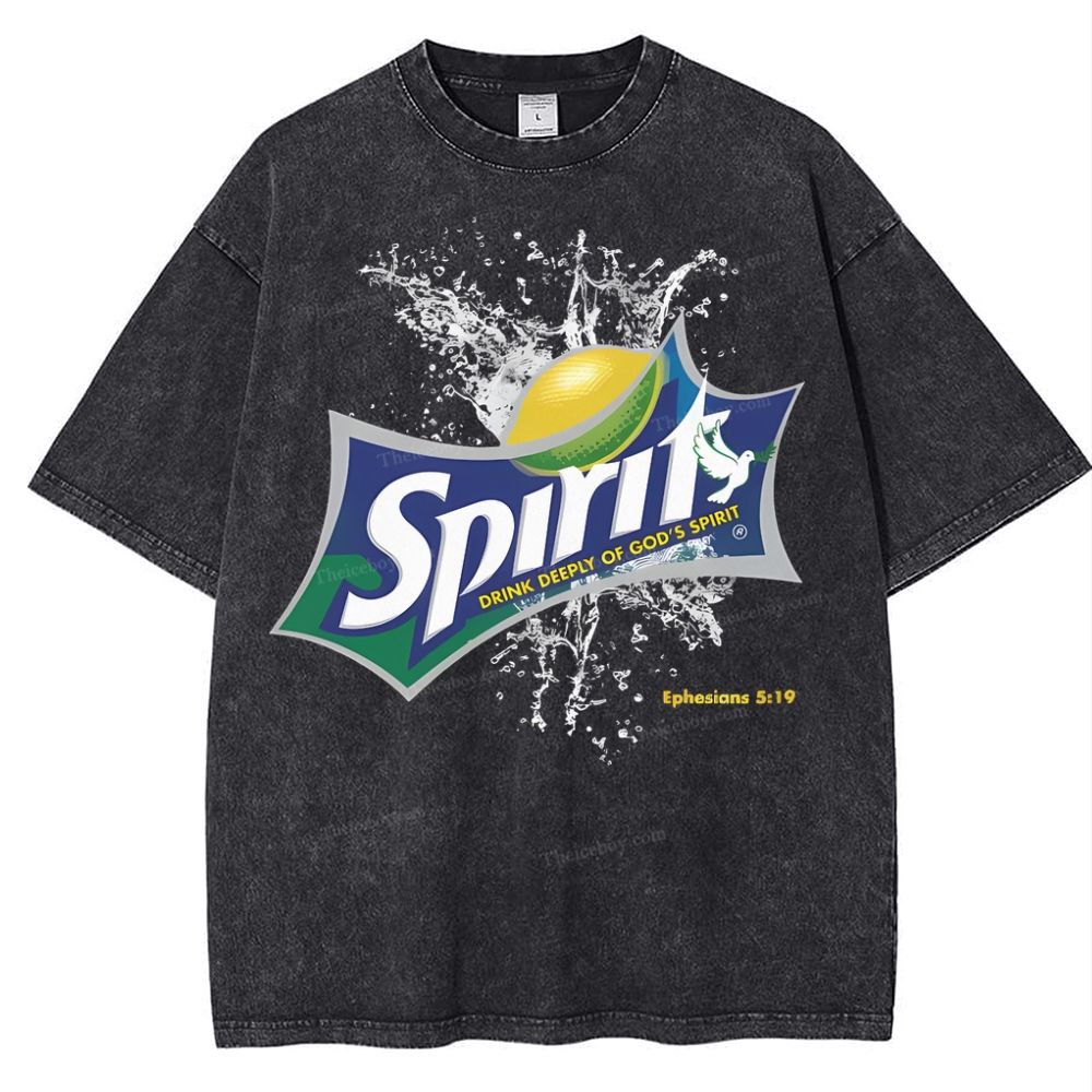 Drink Deeply Of God's Spirit Snowflake Vintage Washed T-Shirt