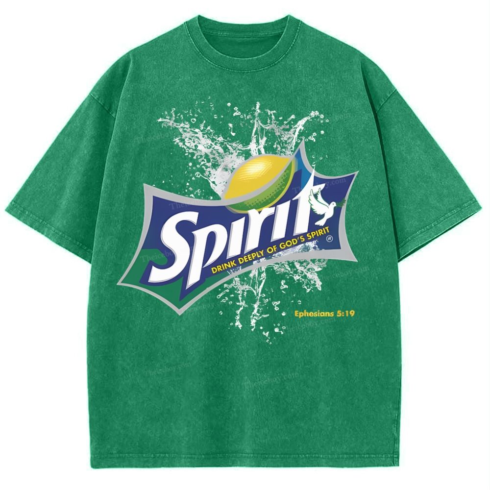 Drink Deeply Of God's Spirit Snowflake Vintage Washed T-Shirt