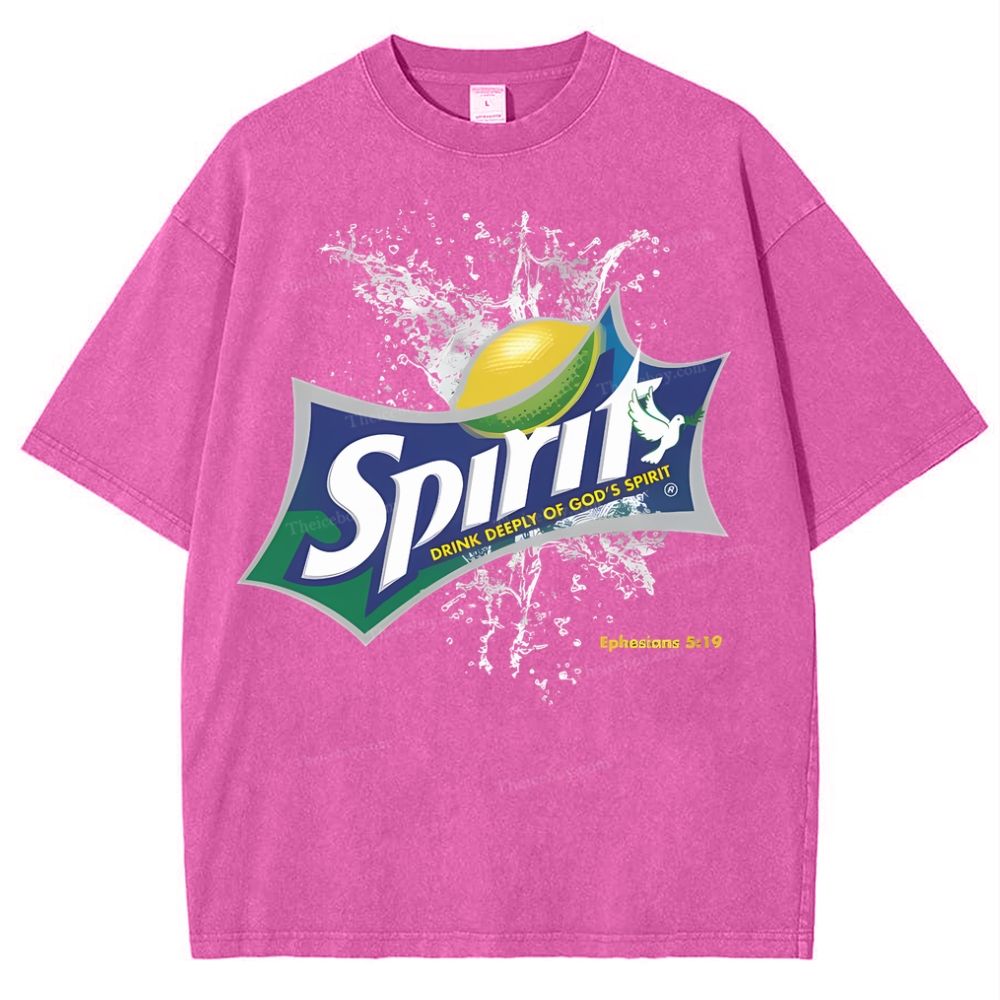 Drink Deeply Of God's Spirit Snowflake Vintage Washed T-Shirt