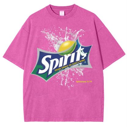 Drink Deeply Of God's Spirit Snowflake Vintage Washed T-Shirt