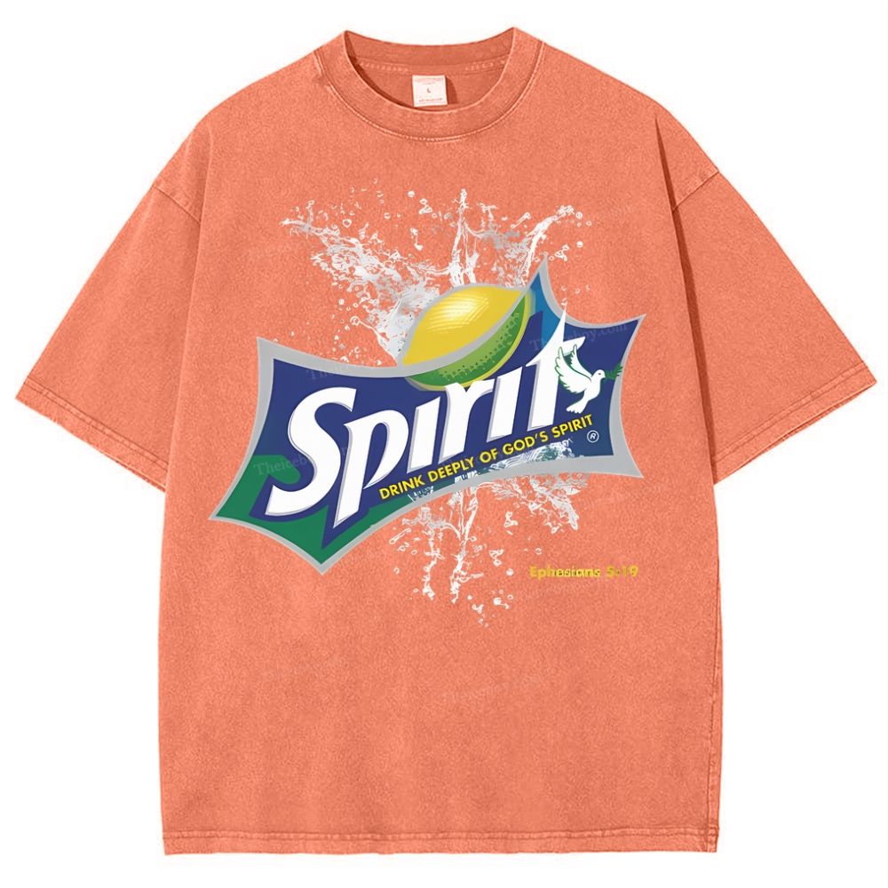 Drink Deeply Of God's Spirit Snowflake Vintage Washed T-Shirt