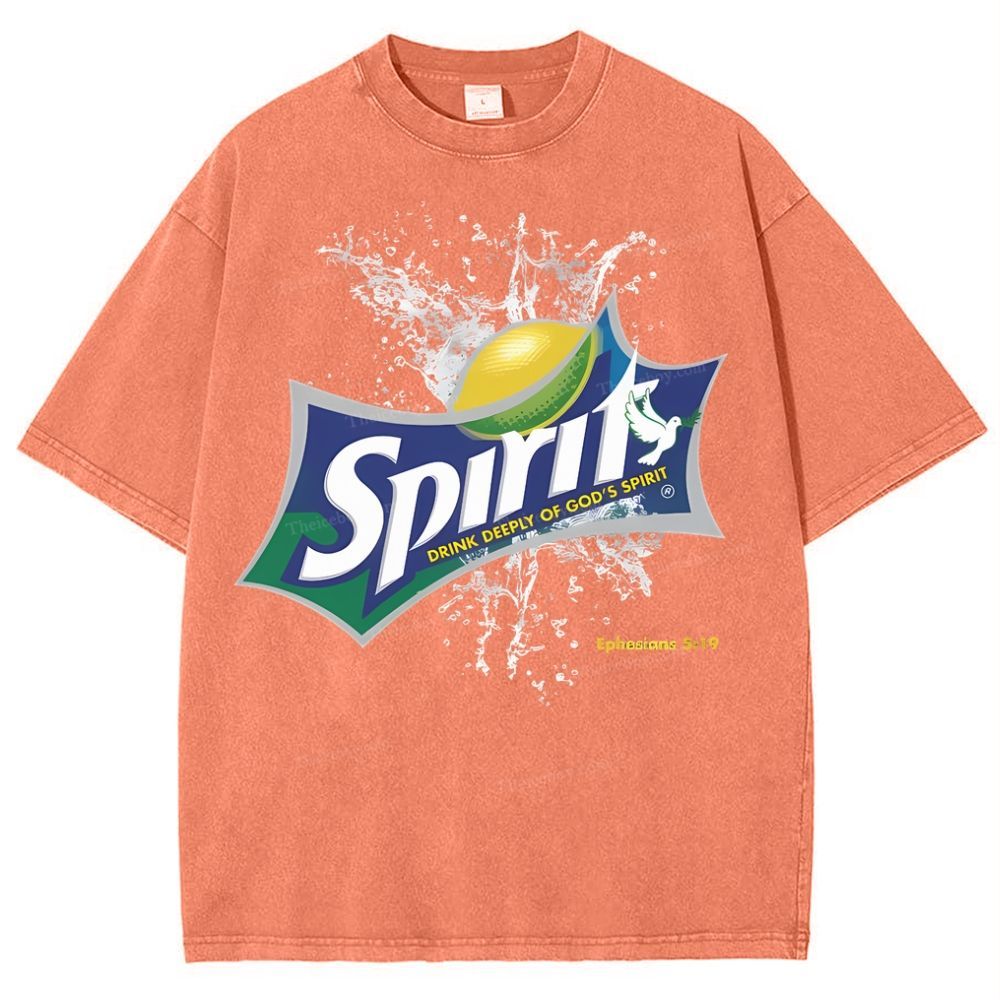 Drink Deeply Of God's Spirit Snowflake Vintage Washed T-Shirt
