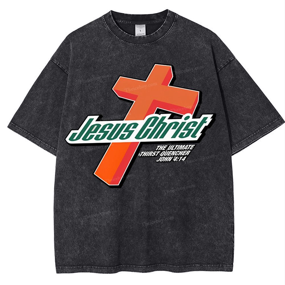 Jesus Christ Snowflake Vintage Washed T-Shirt