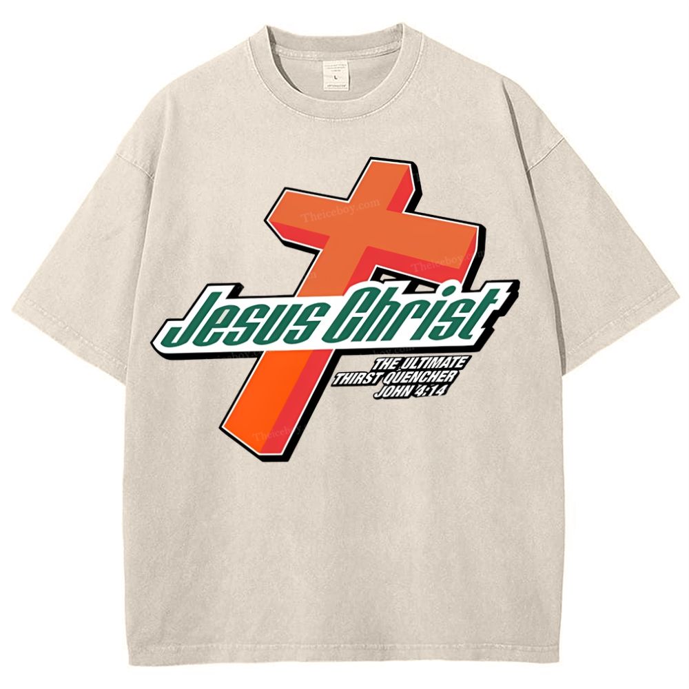 Jesus Christ Snowflake Vintage Washed T-Shirt