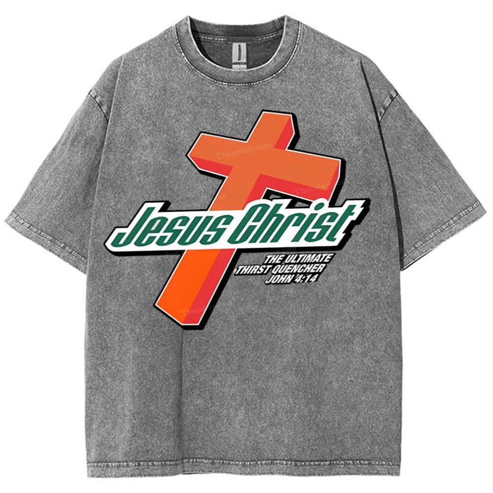 Jesus Christ Snowflake Vintage Washed T-Shirt