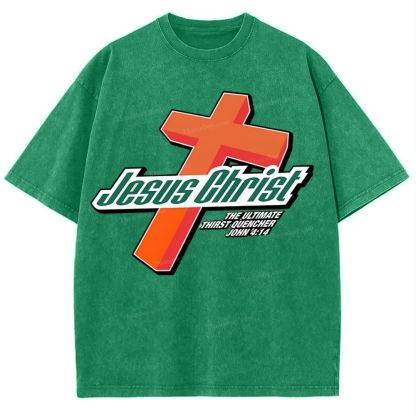 Jesus Christ Snowflake Vintage Washed T-Shirt