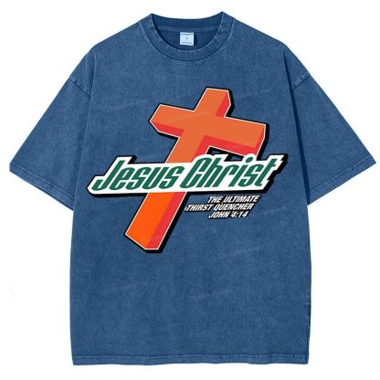 Jesus Christ Snowflake Vintage Washed T-Shirt