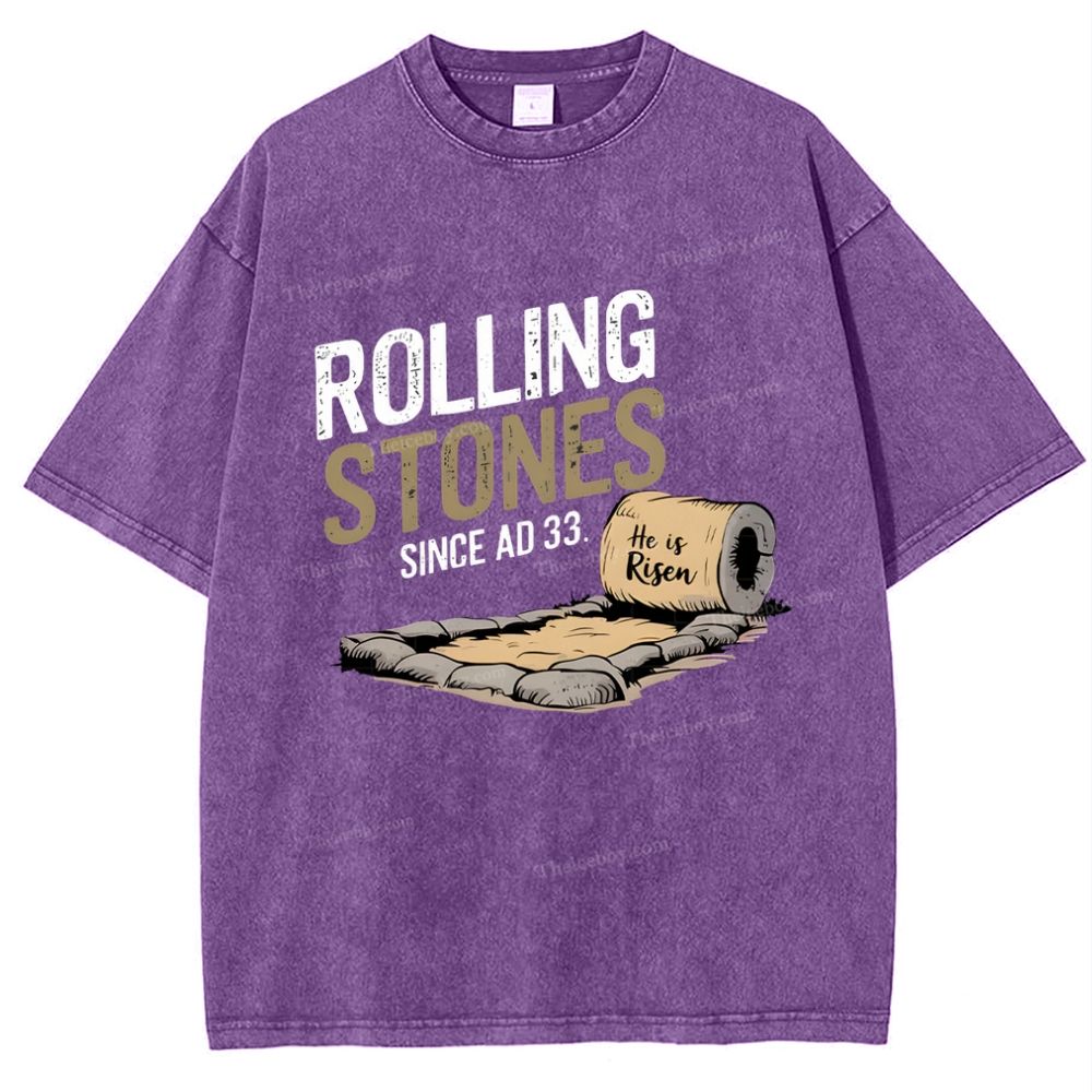 Original Rolling Stone Christ Snowflake Vintage Washed T-Shirt