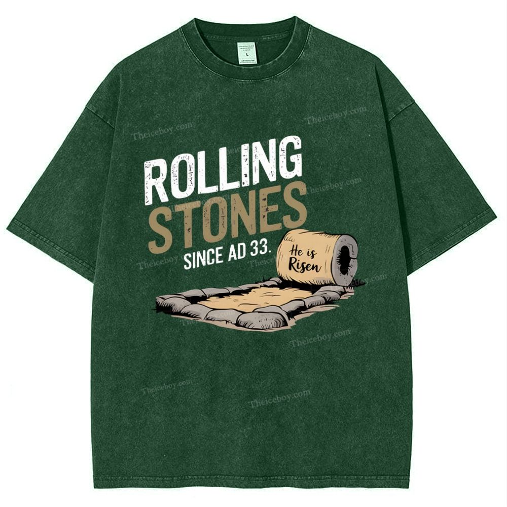 Original Rolling Stone Christ Snowflake Vintage Washed T-Shirt