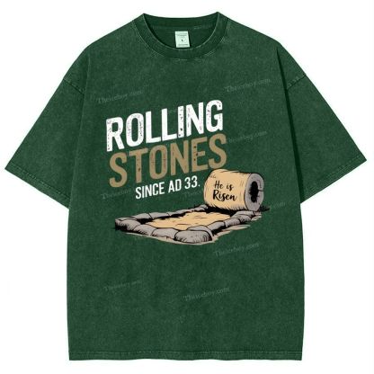 Original Rolling Stone Christ Snowflake Vintage Washed T-Shirt