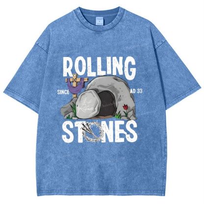 Original Rolling Stone Christ Snowflake Vintage Washed T-Shirt