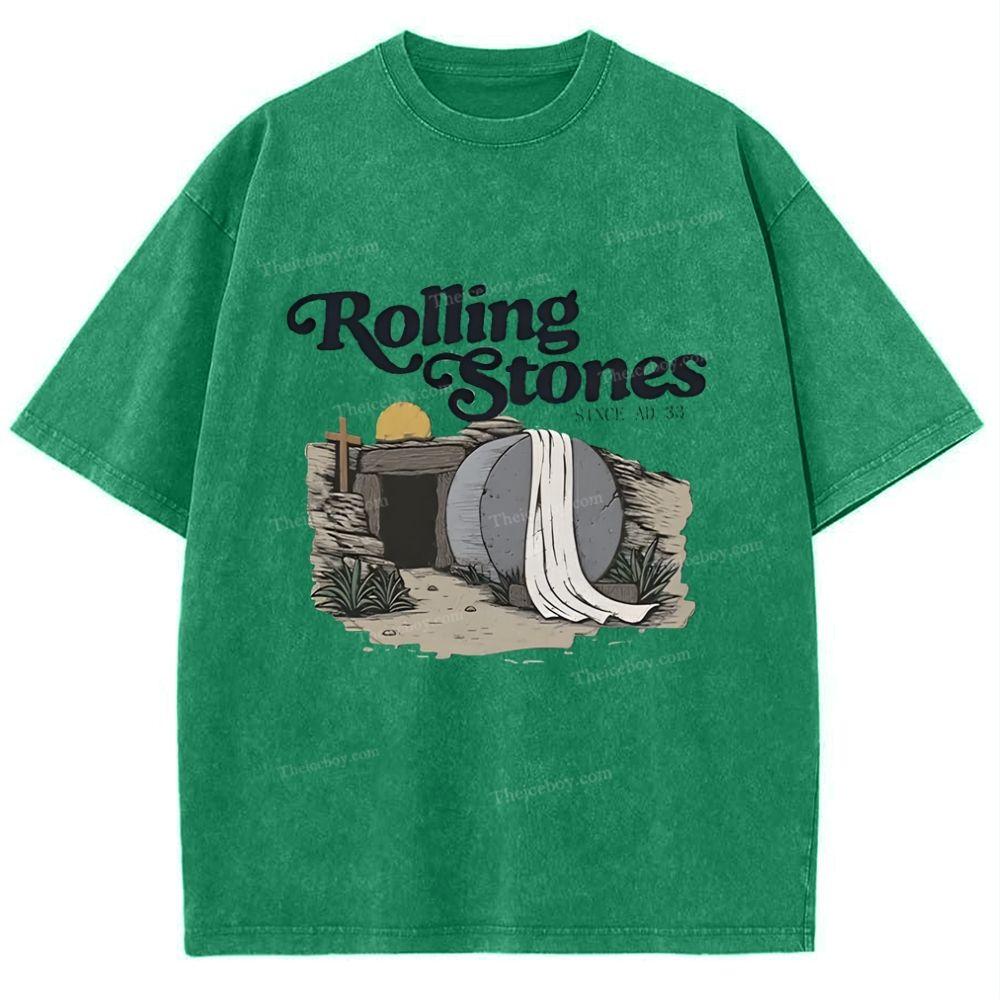 Original Rolling Stone Christ Snowflake Vintage Washed T-Shirt
