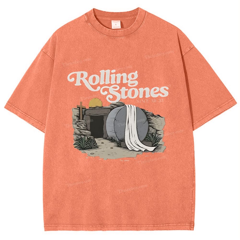Original Rolling Stone Christ Snowflake Vintage Washed T-Shirt