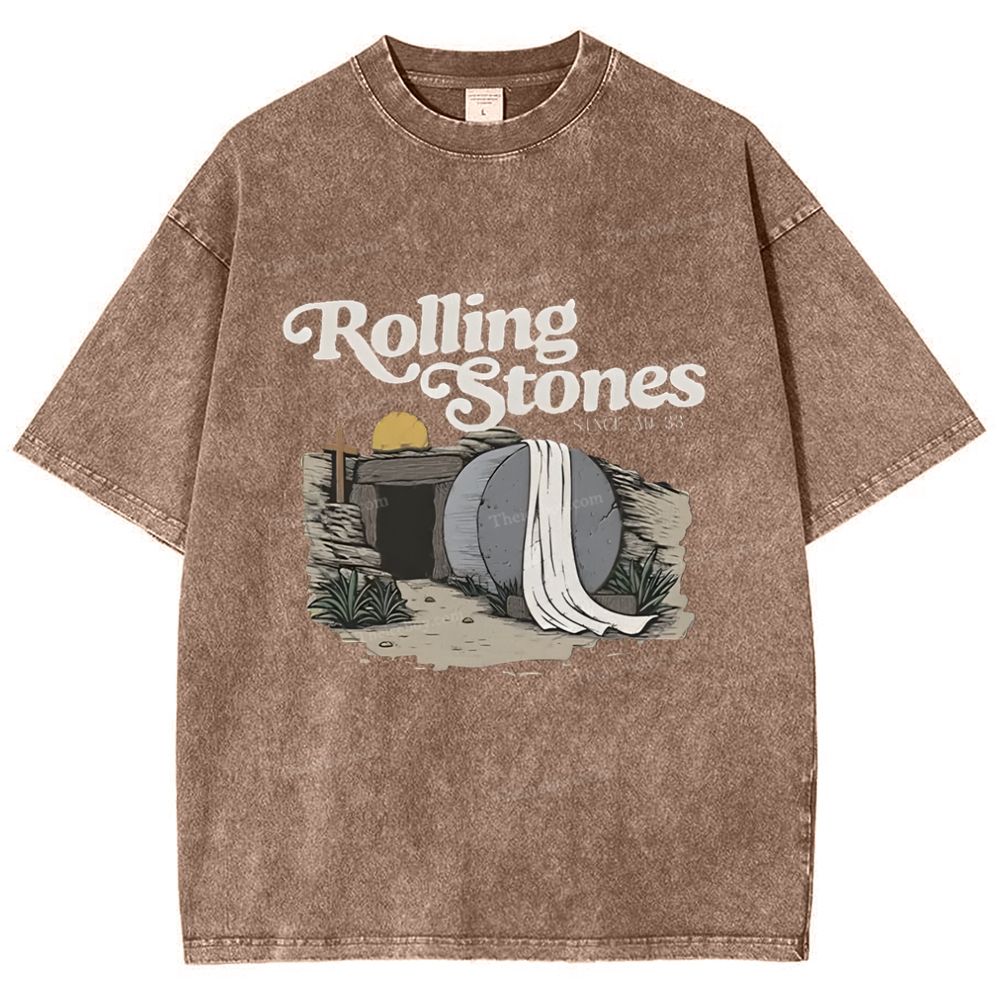 Original Rolling Stone Christ Snowflake Vintage Washed T-Shirt