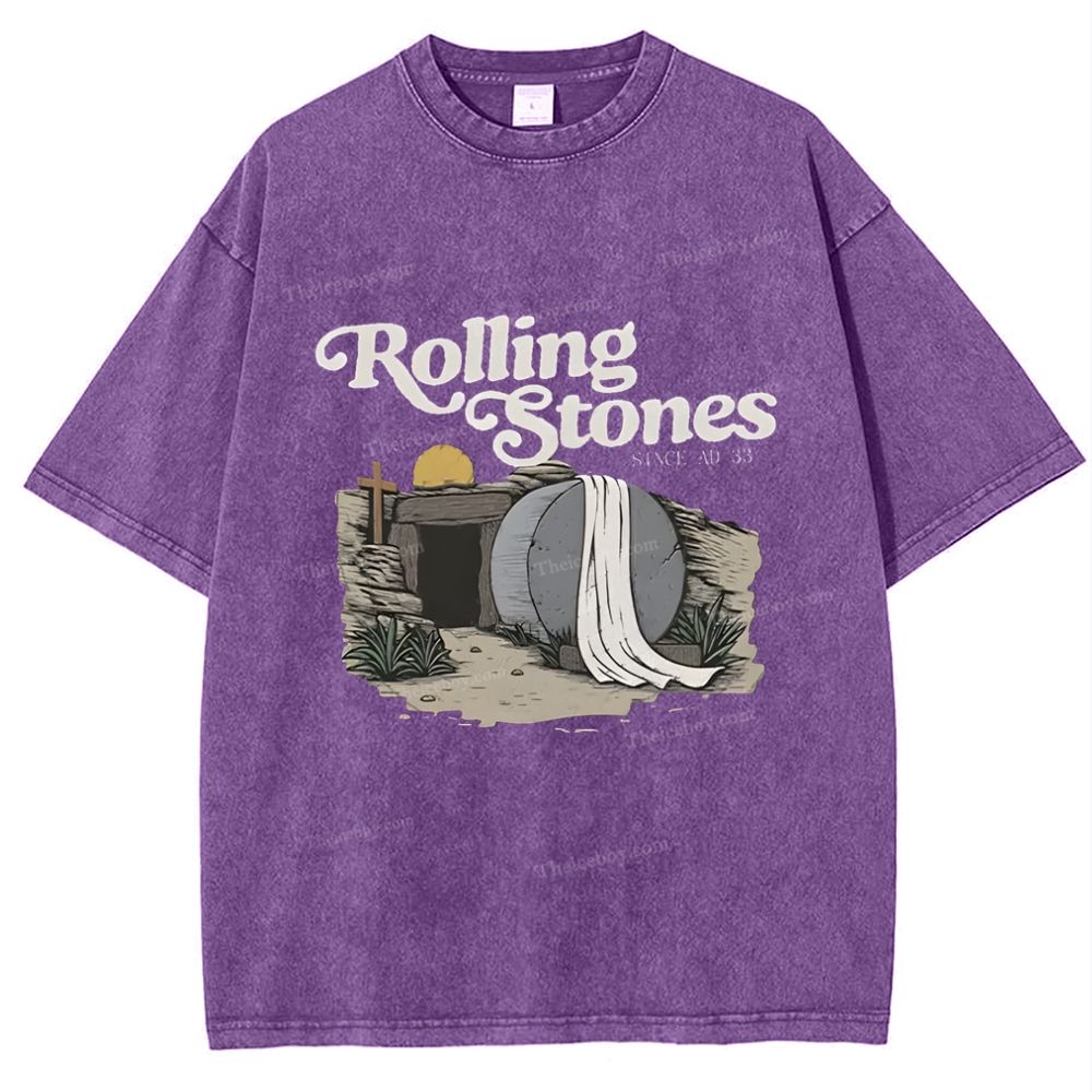 Original Rolling Stone Christ Snowflake Vintage Washed T-Shirt
