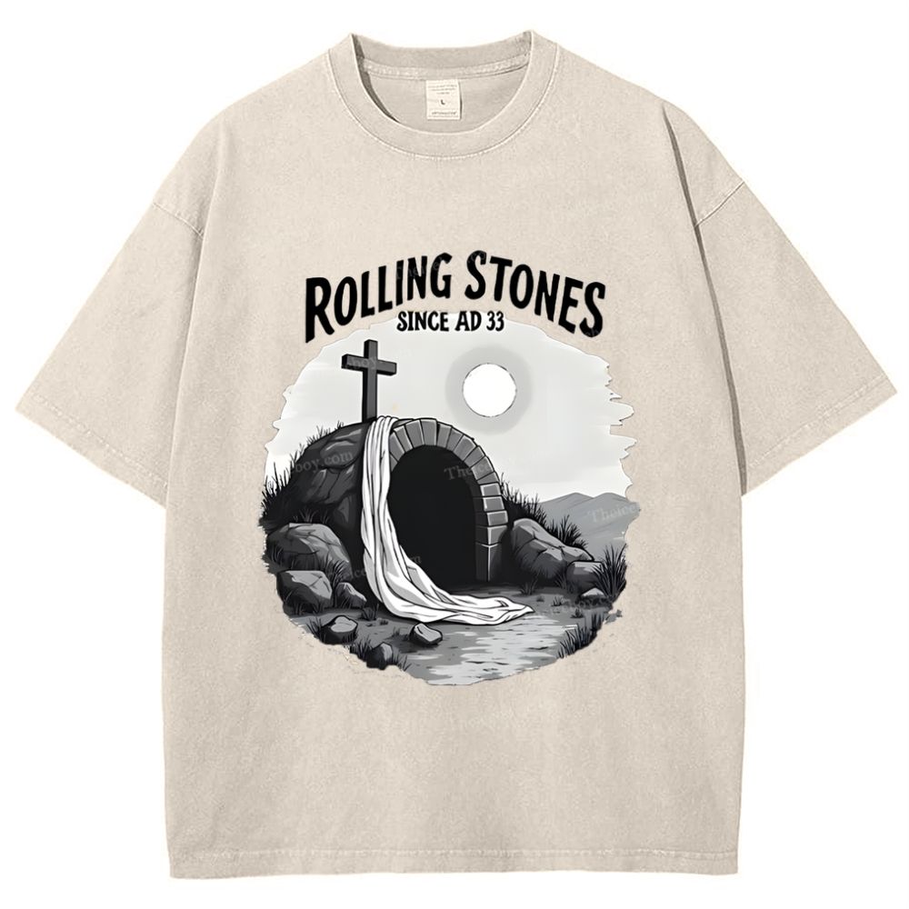 Original Rolling Stone Christ Snowflake Vintage Washed T-Shirt