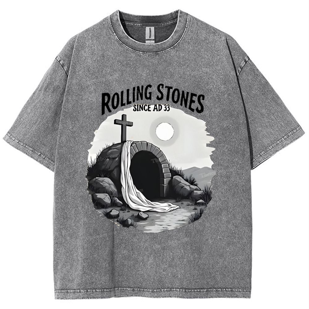 Original Rolling Stone Christ Snowflake Vintage Washed T-Shirt