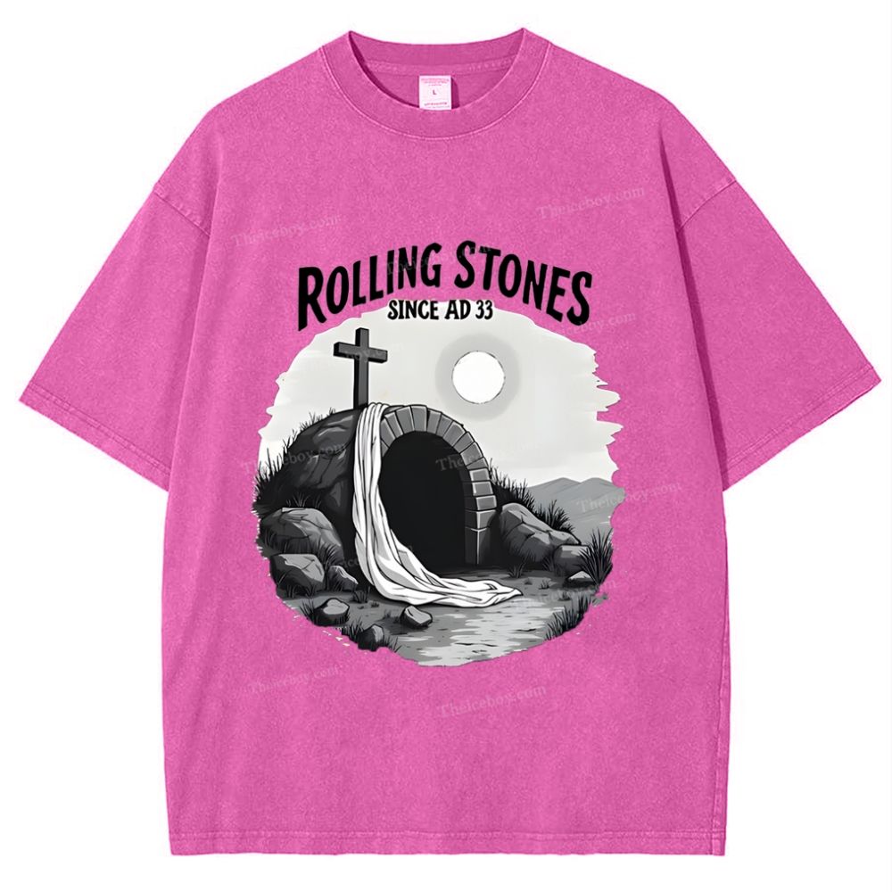 Original Rolling Stone Christ Snowflake Vintage Washed T-Shirt