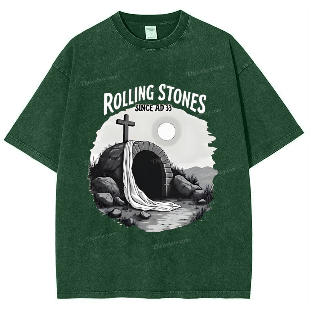 Original Rolling Stone Christ Snowflake Vintage Washed T-Shirt
