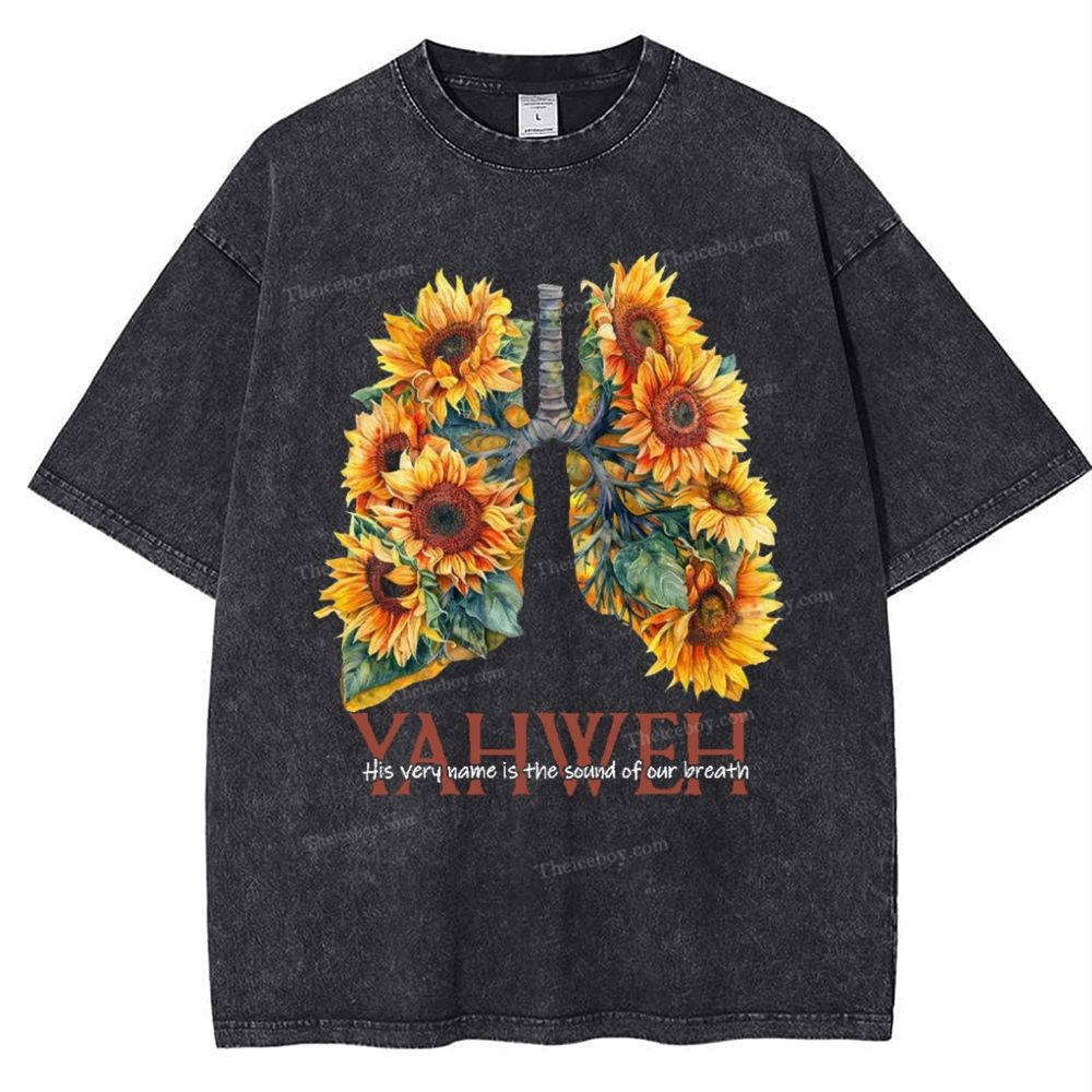 Yahweh Healthy Breathing Snowflake Vintage Washed T-Shirt