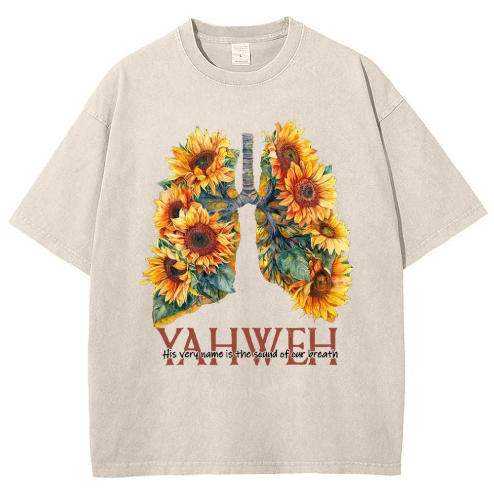 Yahweh Healthy Breathing Snowflake Vintage Washed T-Shirt