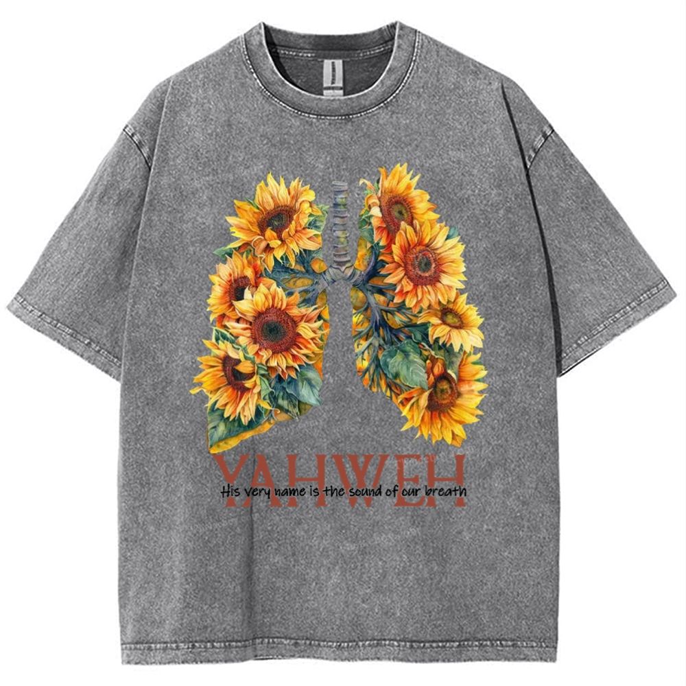 Yahweh Healthy Breathing Snowflake Vintage Washed T-Shirt