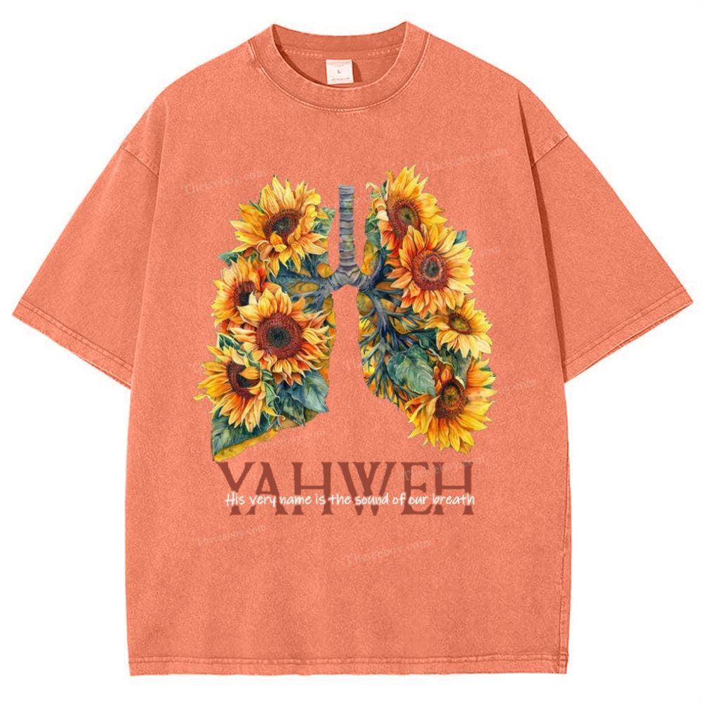 Yahweh Healthy Breathing Snowflake Vintage Washed T-Shirt