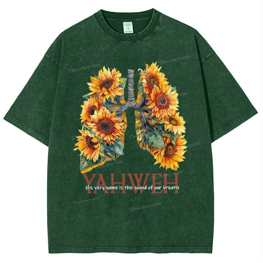 Yahweh Healthy Breathing Snowflake Vintage Washed T-Shirt