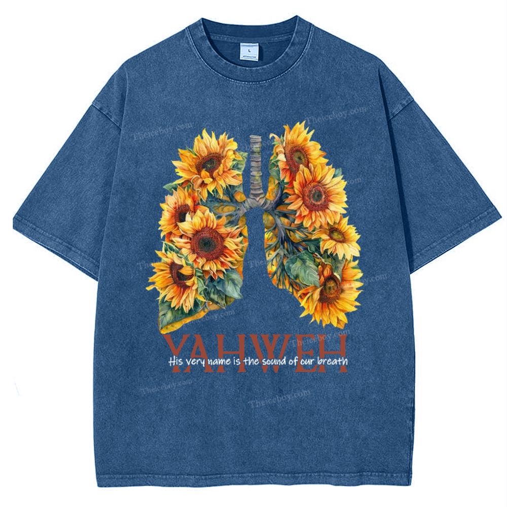 Yahweh Healthy Breathing Snowflake Vintage Washed T-Shirt