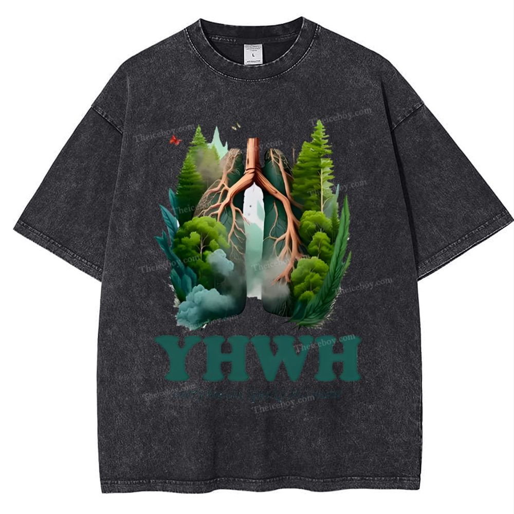 Yahweh Healthy Breathing Snowflake Vintage Washed T-Shirt