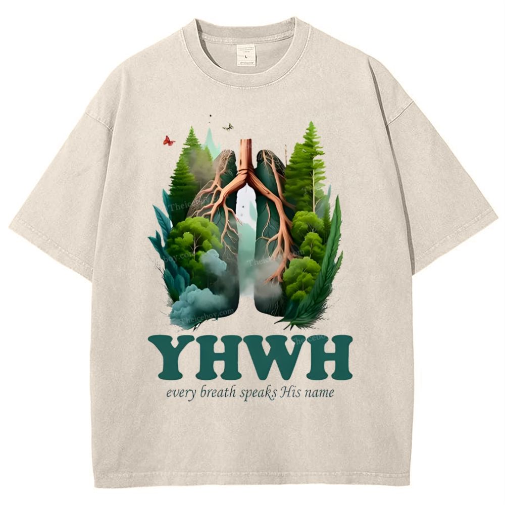 Yahweh Healthy Breathing Snowflake Vintage Washed T-Shirt