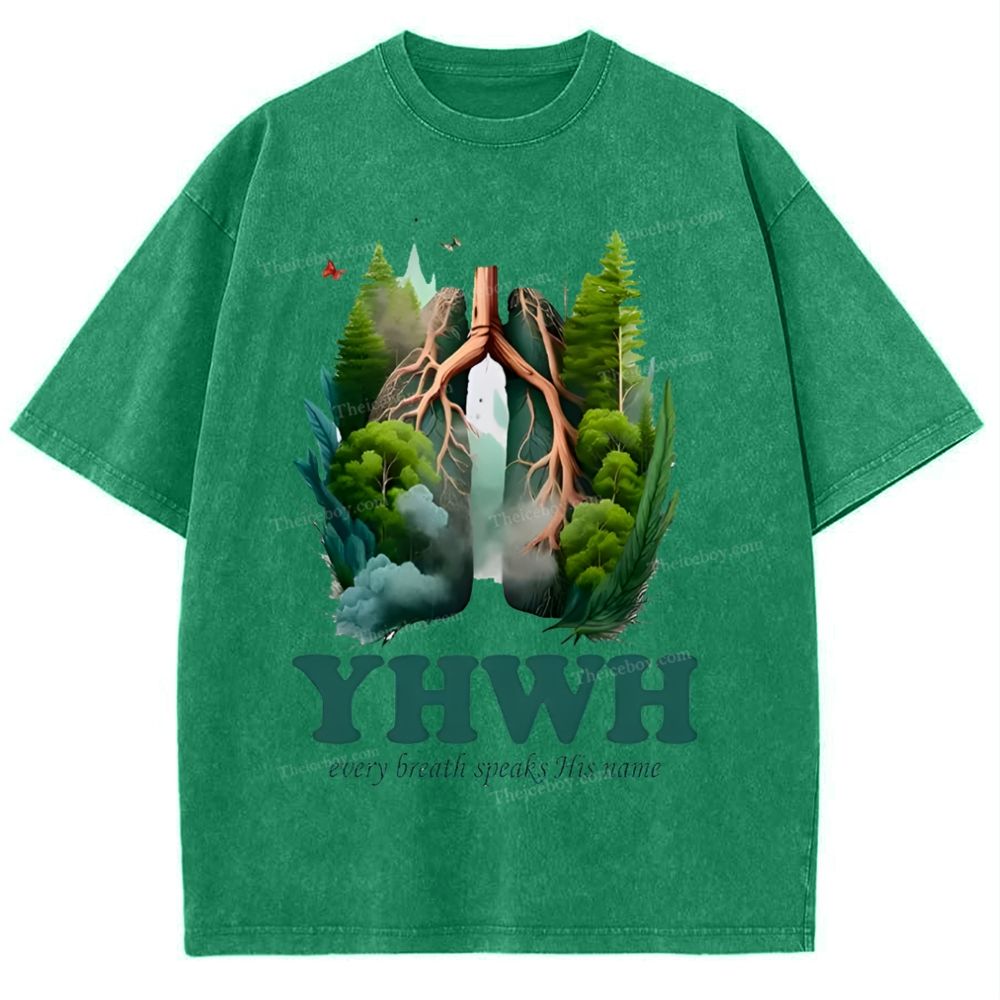 Yahweh Healthy Breathing Snowflake Vintage Washed T-Shirt
