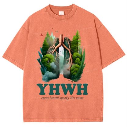 Yahweh Healthy Breathing Snowflake Vintage Washed T-Shirt
