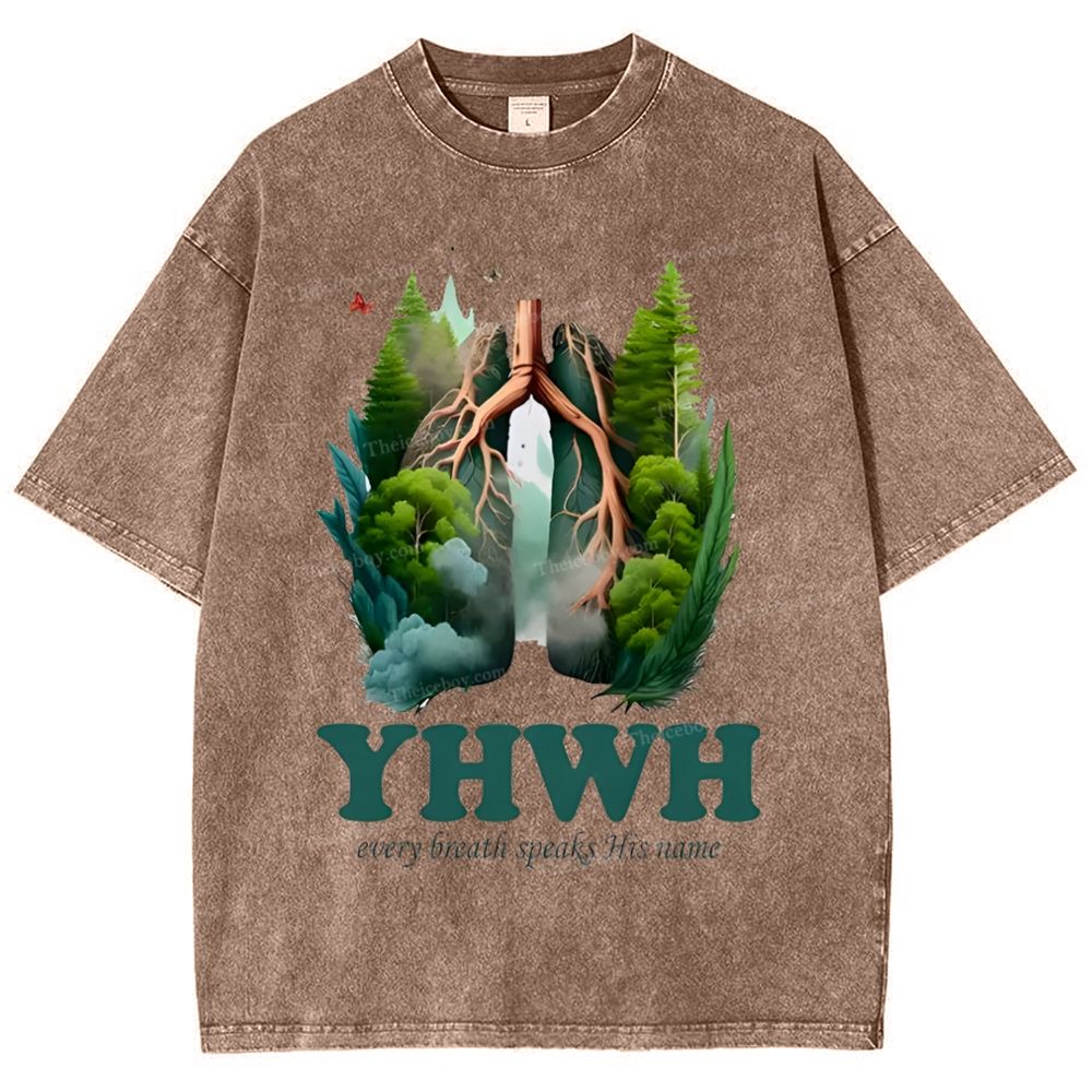 Yahweh Healthy Breathing Snowflake Vintage Washed T-Shirt