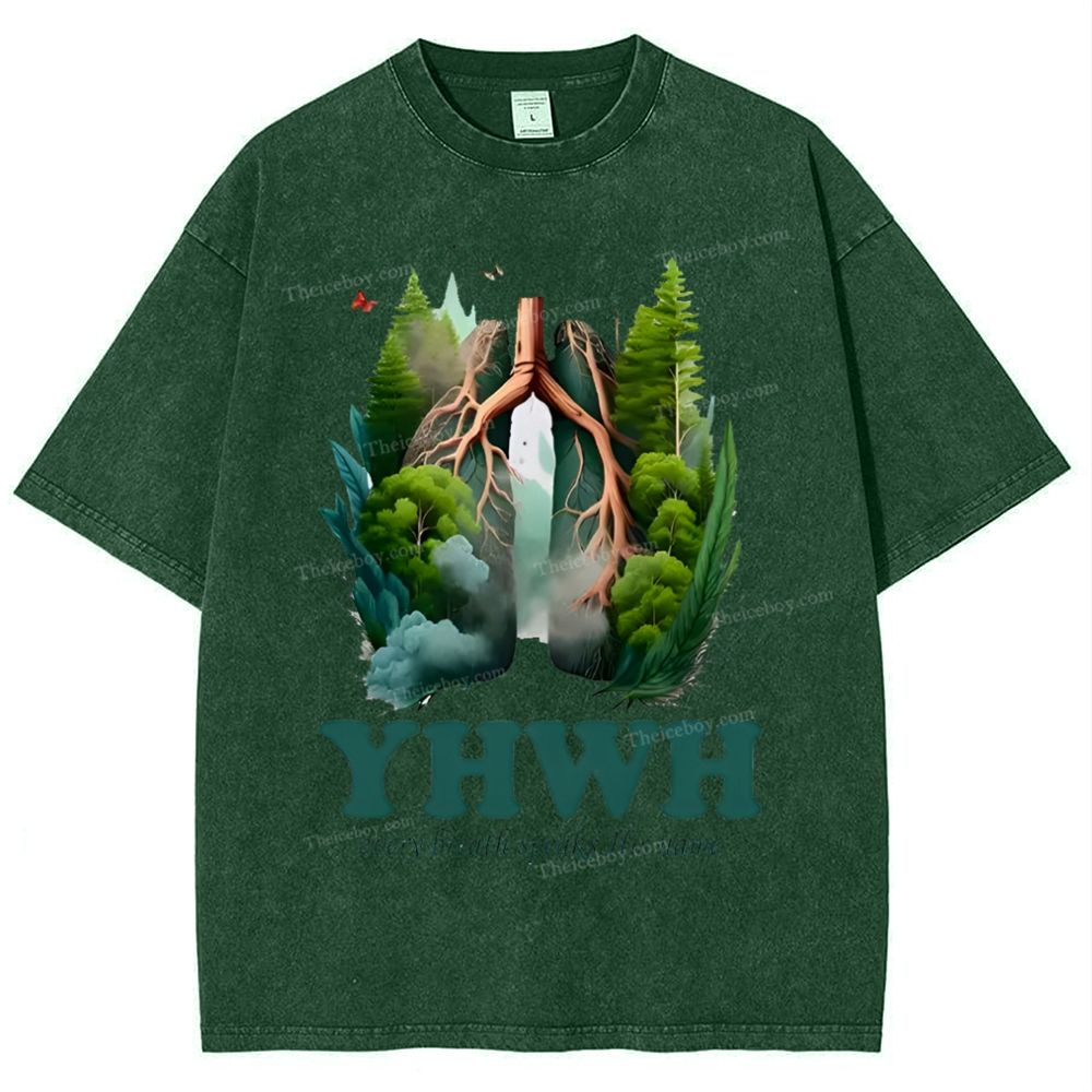 Yahweh Healthy Breathing Snowflake Vintage Washed T-Shirt