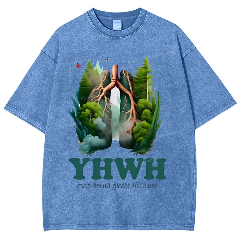 Yahweh Healthy Breathing Snowflake Vintage Washed T-Shirt