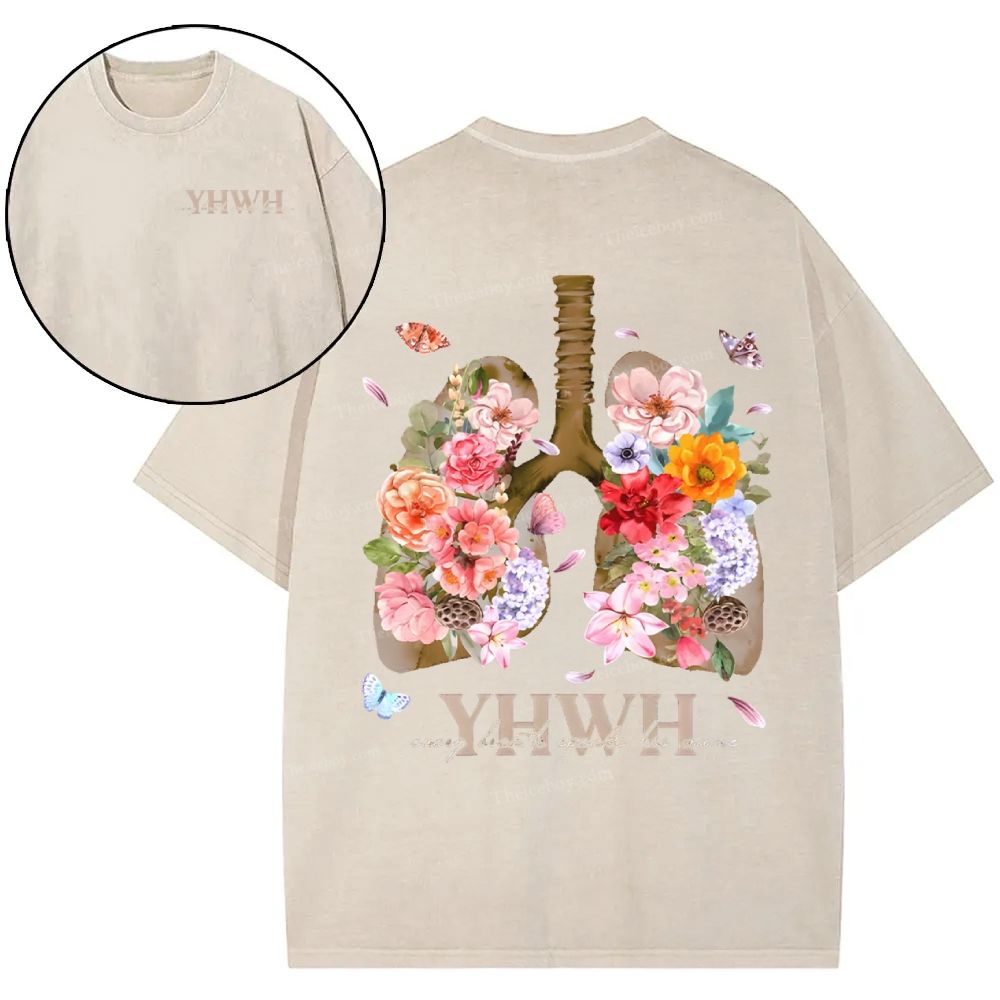 Yahweh Healthy Breathing Snowflake Vintage Washed T-Shirt