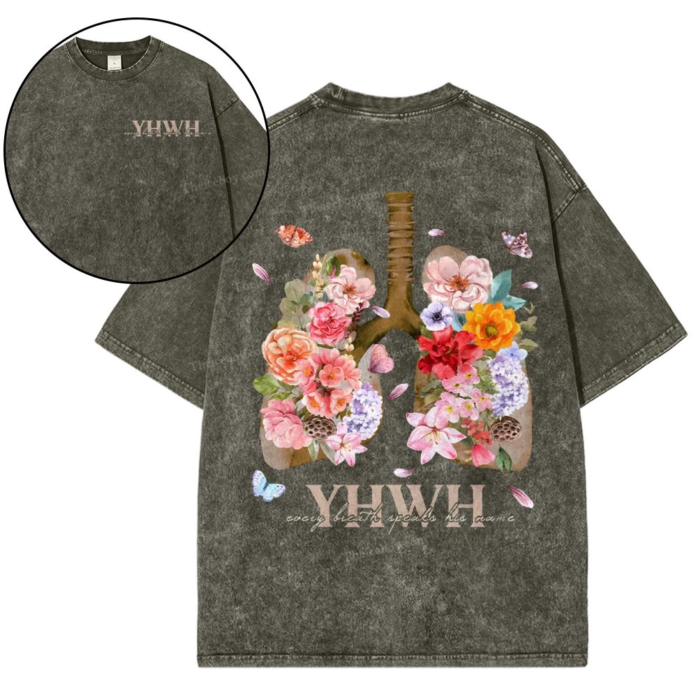 Yahweh Healthy Breathing Snowflake Vintage Washed T-Shirt
