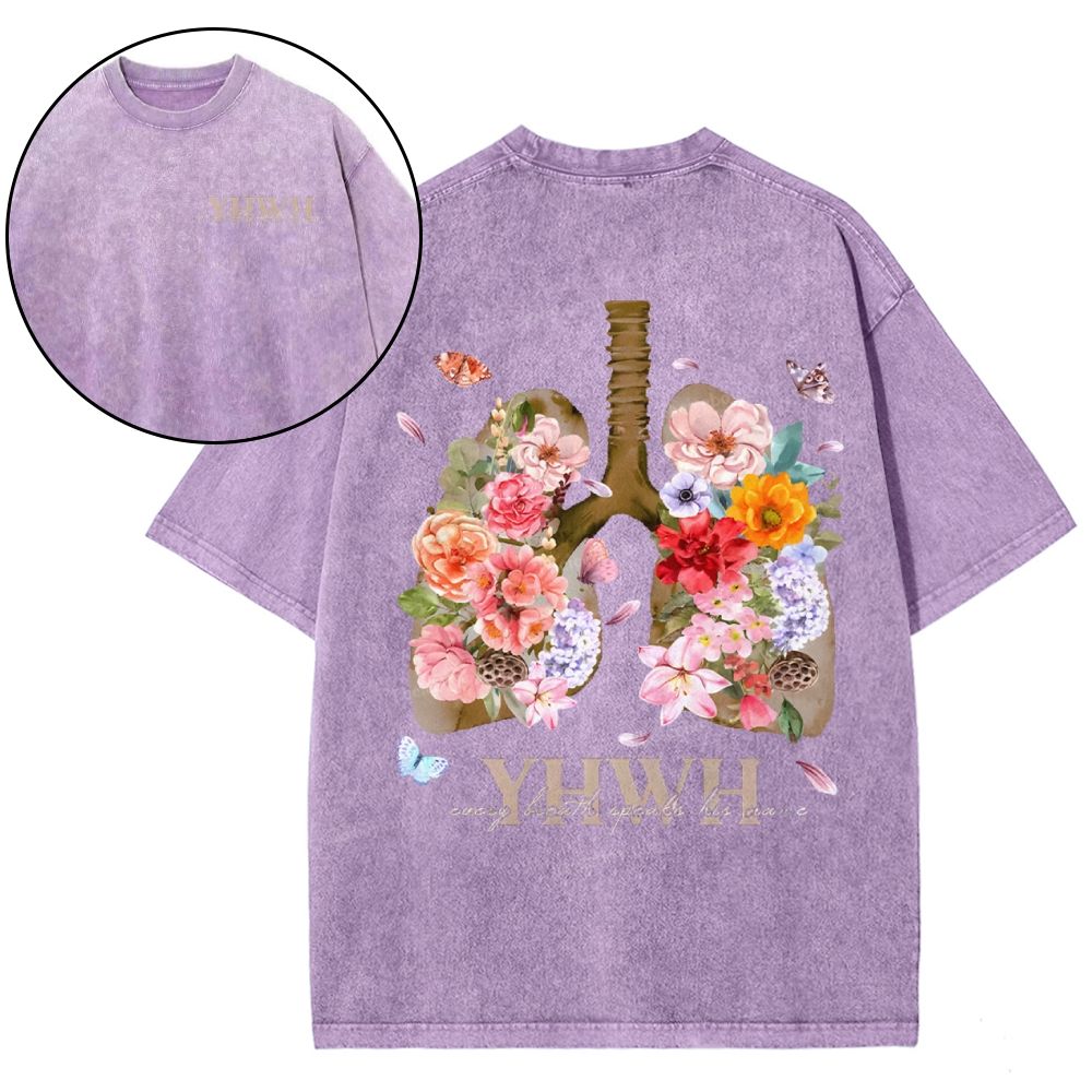 Yahweh Healthy Breathing Snowflake Vintage Washed T-Shirt
