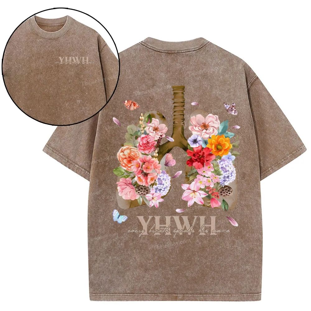 Yahweh Healthy Breathing Snowflake Vintage Washed T-Shirt