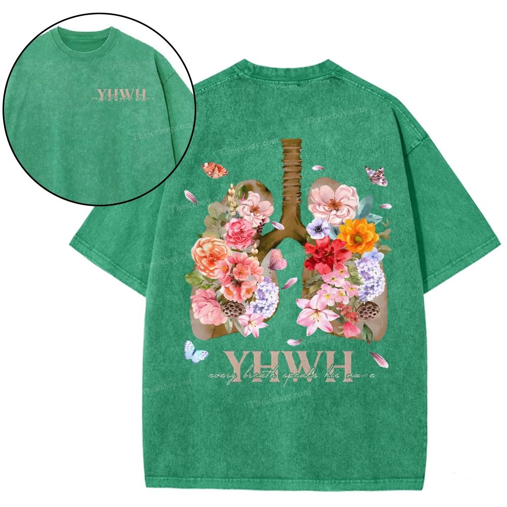 Yahweh Healthy Breathing Snowflake Vintage Washed T-Shirt