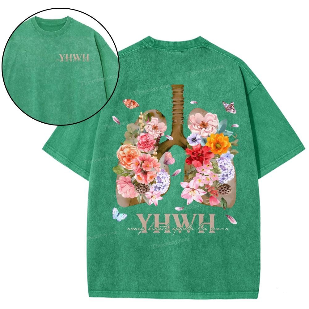 Yahweh Healthy Breathing Snowflake Vintage Washed T-Shirt