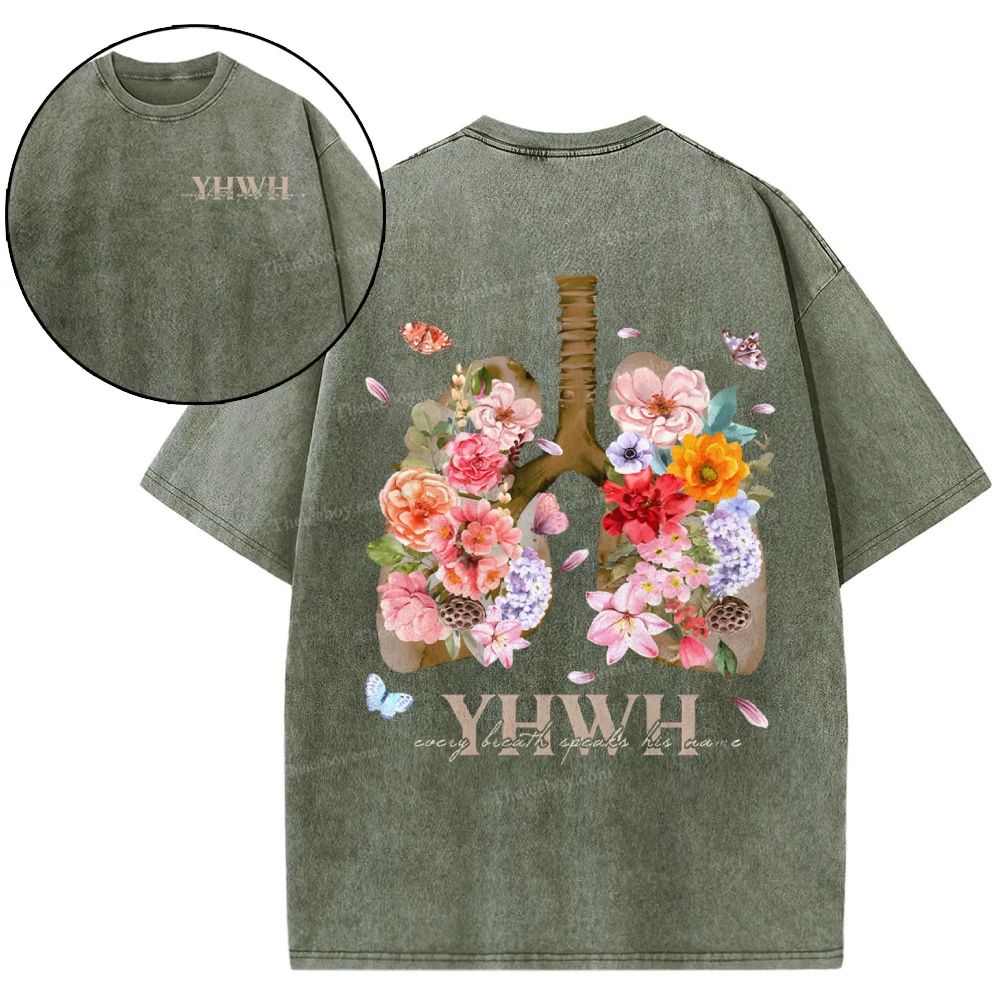 Yahweh Healthy Breathing Snowflake Vintage Washed T-Shirt