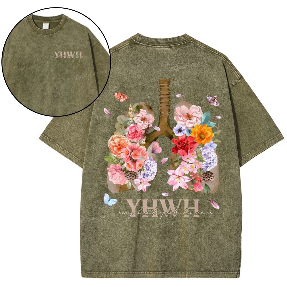 Yahweh Healthy Breathing Snowflake Vintage Washed T-Shirt